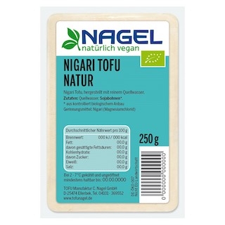 Nigari tofu naturell, økologisk fra Nagel, 250 g