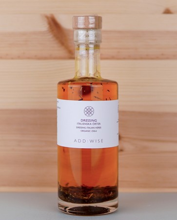 Dressing, Olje med italienske urter, økologisk fra Add Wise, 250ml