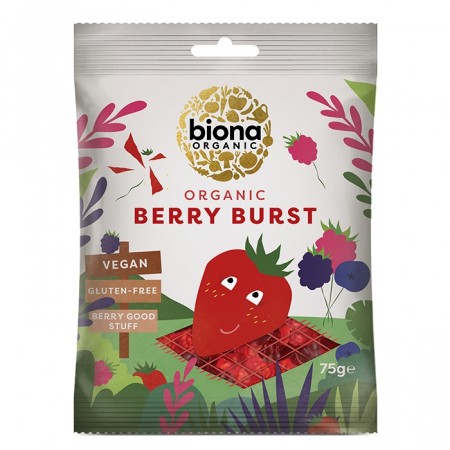 Berry burst, økologisk  godteri fra Biona, 75 g - midlertidig utsolgt