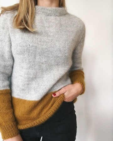Petite knit - kontrastgenser