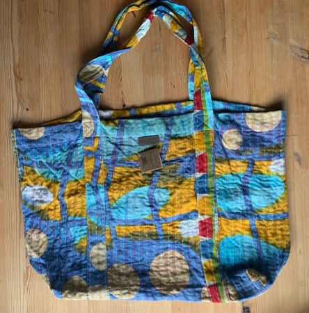 Strandbag/ stort nett 100% bomullssari, no. 09