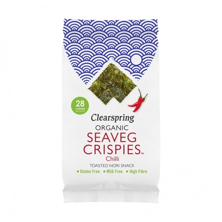 Seaveg crispies chili fra Clearspring 