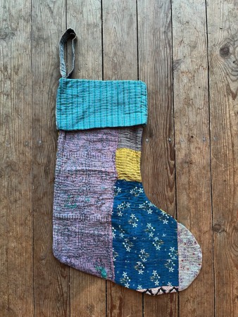 Kantha julestrømpe nr. 3 fra Sissel Edelbo