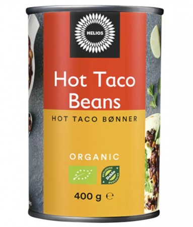 Helios hot taco bønner, 400g, økologisk