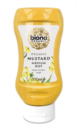 Sennep medium hot fra Biona (d: 28.05.25), økologisk
