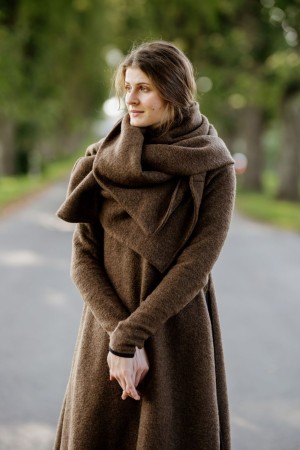 Tilda Shawl, Wool, Brown