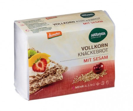 NATURATA KNEKKEBRØD MED SESAM, ØKO, 250G