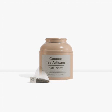 Økologisk Earl Grey fra Cocoon Tea Artisans-  tinnboks (pose-te)