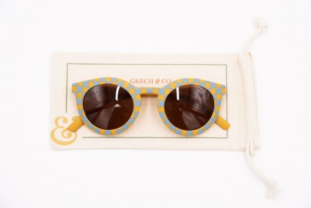 Unisex solbriller til voksne fra Grech & Co - Checks Sunset + Orchard 