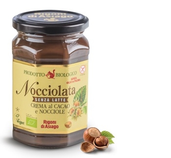 NOCCIOLATA SENZA LATTE, ØKOLOGISK SJOKOLADEPÅLEGG UTEN MELK FRA RIGONI DI ASIAGO, 270g