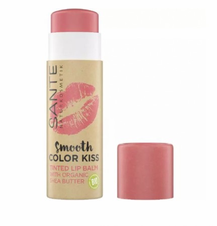 Sante smooth color kiss 01 soft coral, lipbalm
