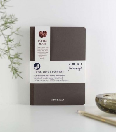 'Sucseed' A5 Reclaimed Coffee Beans Notebook