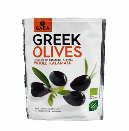 GAEA Organic Olives Whole Kalamata, 150g, økologisk
