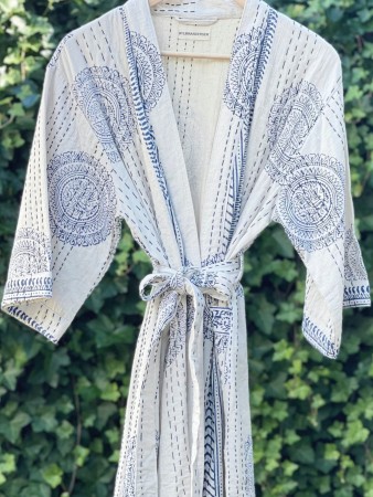 Lux Krone - Kantha Kimono bomull fra By Linn Andersen