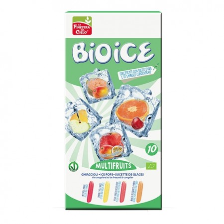 Saftis for hjemmefrysing, multifrukt, økologisk fra Bio ice, 10 stk pr pk