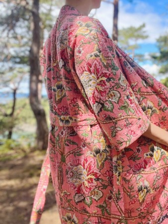 Madeira - Kantha Kimono bomull fra By Linn Andersen