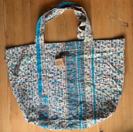 Strandbag/ stort nett 100% bomullssari, no. 12
