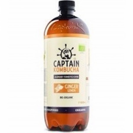 Kombucha, Ginger and Lemon, 1 l, økologisk, Captain Kombucha