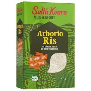 ARBORIO RISOTTORIS, økologisk fra SALTÅ KVARN, 500g