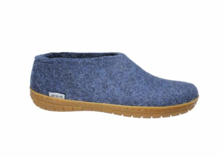 Tøffel/sko med naturgummi fra Glerups, Denim (1 igjen - str 35)