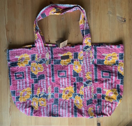 Strandbag/ stort nett 100% bomullssari, no. 01