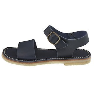 Løkken (blue), mørkeblå skinnsandal fra Duckfeet