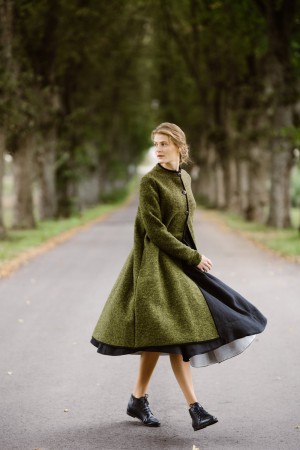Garden Coat, Wool, Moss Green