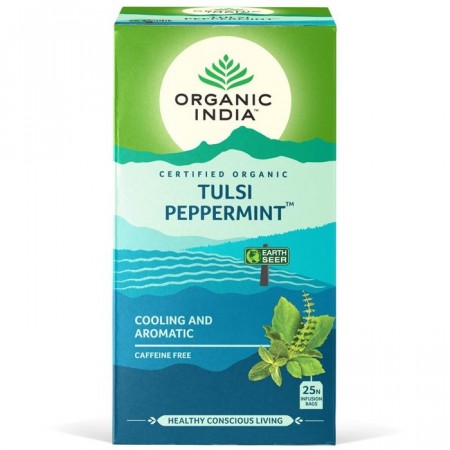 TULSI PEPPERMINT, økologiske te fra ORGANIC INDIA , teposer