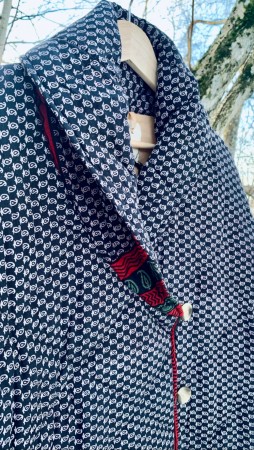 Milo Quilted Silk Coat, kåper i vintage silke fra Sissel Edelbo, sort