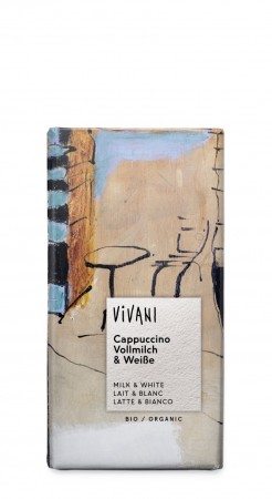 Mørk sjokolade Cappucino, økologisk fra Vivani 100 g,