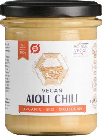 Aioli, chili, 200g, økologisk, Rømer Vegan (ryddesalg)