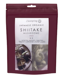 Shiitake sopp, tørket og økologiske fra Clearspring, 40 g 