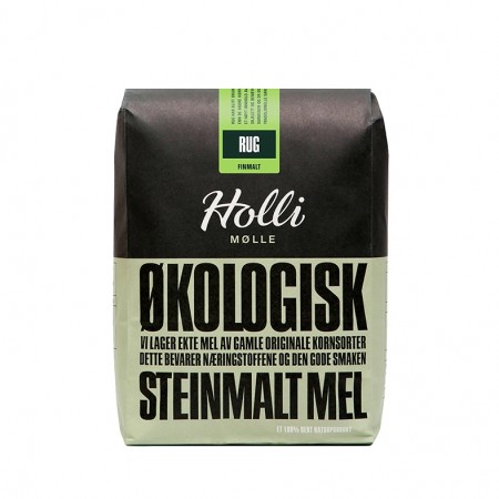 Rug, finmalt, 1kg, økologisk, Holli Mølle