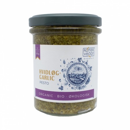 Pesto med Hvitløk 180g, økologisk fra Rømer Vegan