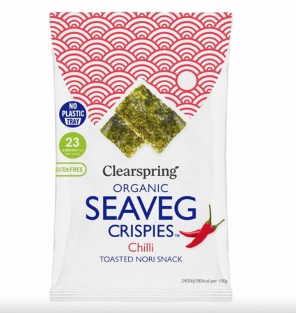 Seaveg crispies chili fra Clearspring
