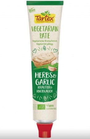 Tartex vegetarisk postei med urter & hvitløk, 200g, økologisk