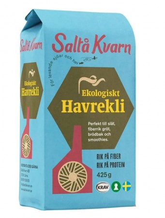 HAVREKLI, økologisk fra Saltå Kvarn,  425G 