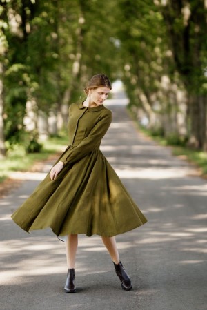 Classic dress, Long sleeve, Rosmary Green