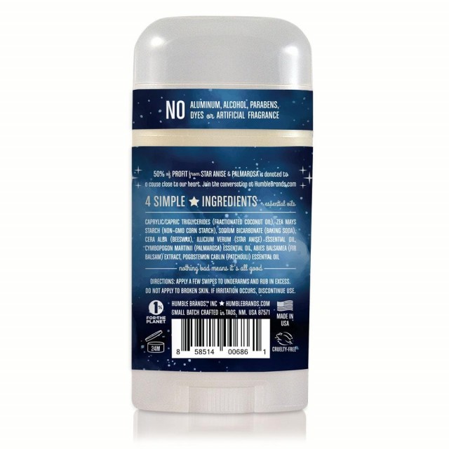 Humble deodorant - Star Anise and palmarose bakside